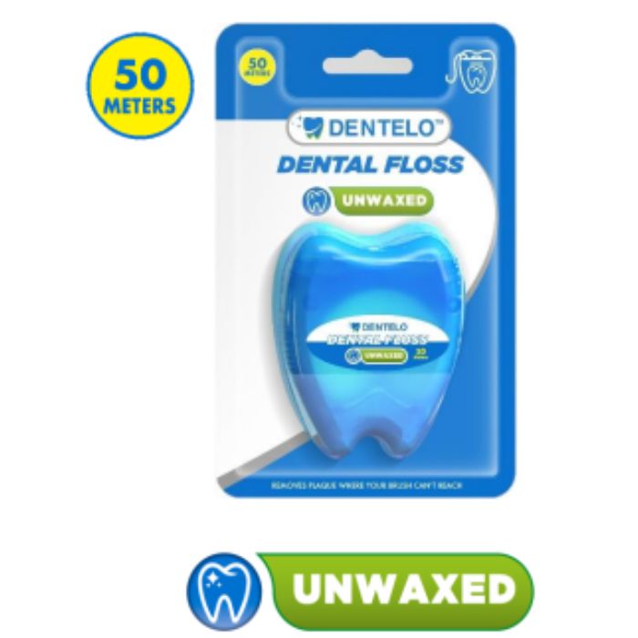 Buy Dentelo Dental Floss Unwaxed 50m Life Pharmacy